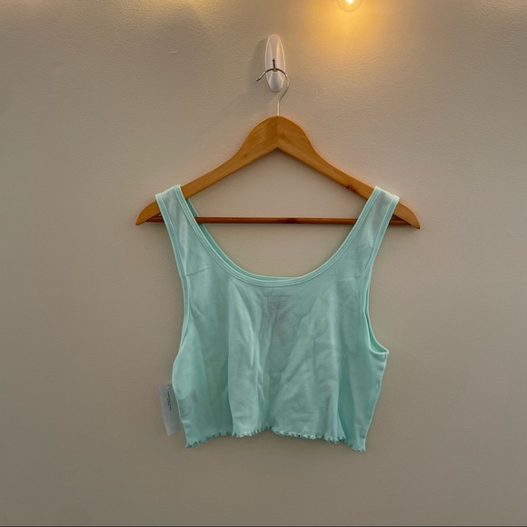 American Eagle Cropped Ruffled Tank Top - Picture 7 of 7